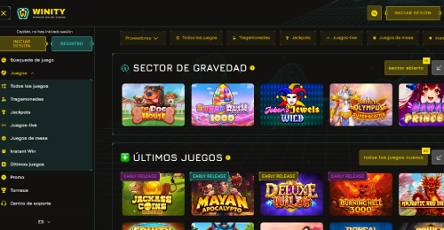 Acceder al sitio web de Winity Casino
